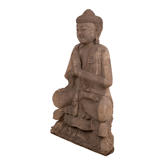 Boeddha zittend hout