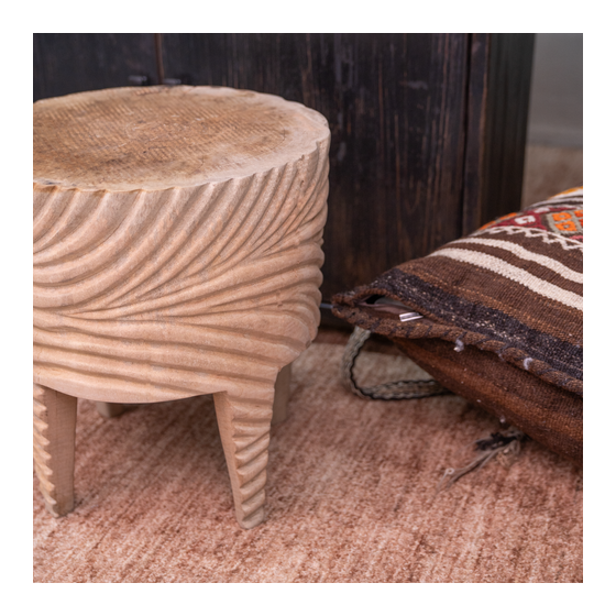 Stool wood blank sideview