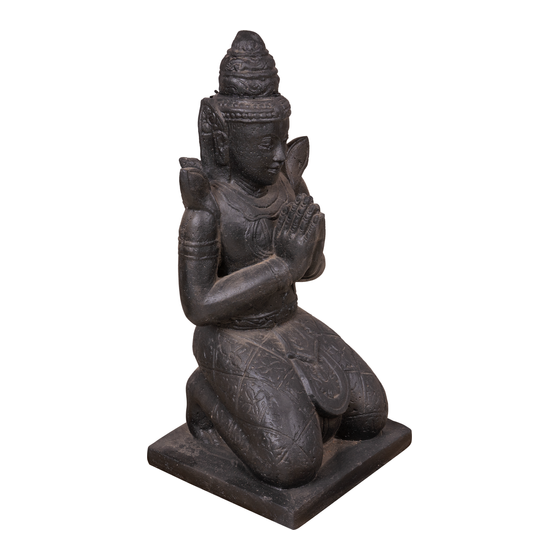 Statue Teppanom stone grey 28x30x68