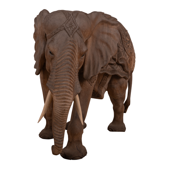 Elephant wood natural sideview