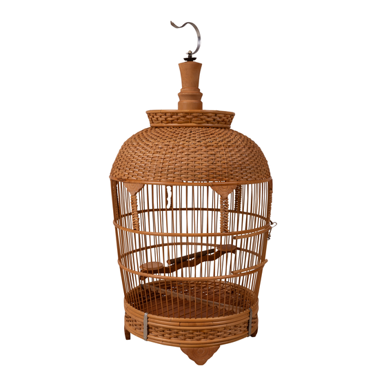 Bird cage 43x43x83 sideview