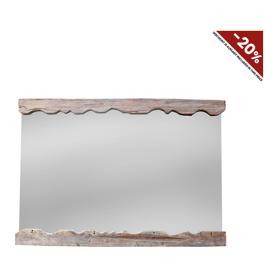 Mirror wooden edge