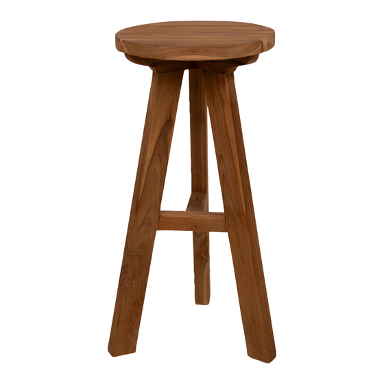 Bar chair wood sideview
