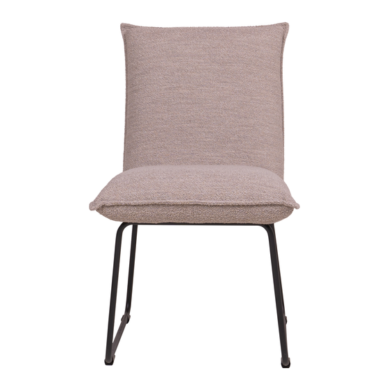 Dining chair Atlanta alpine fabric natural sideview