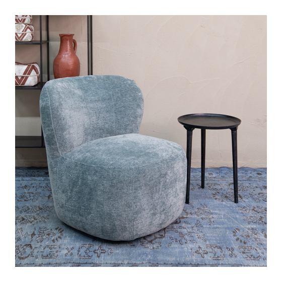Fauteuil Dallas Azure sideview