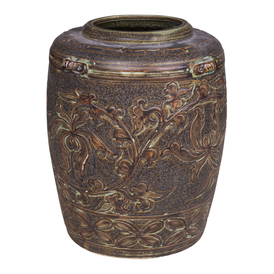 Vase with print brown sideview