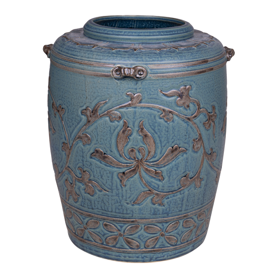 Vase with branch blue