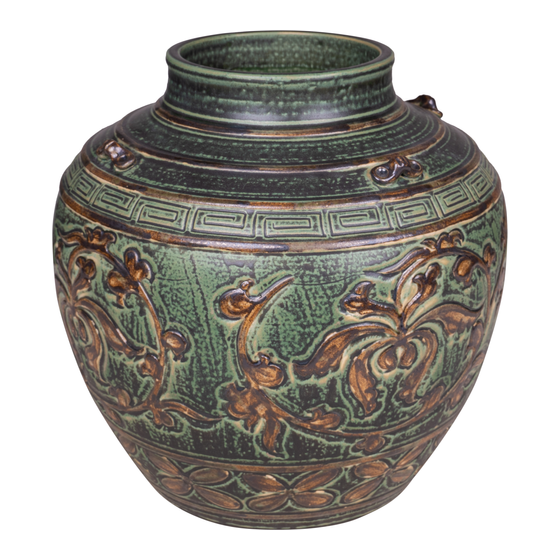 Pot with print green
