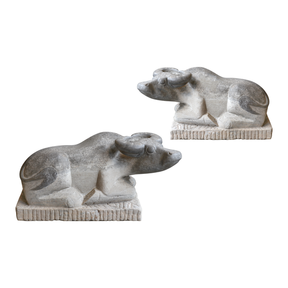 Cow stone SET OF 2 sideview