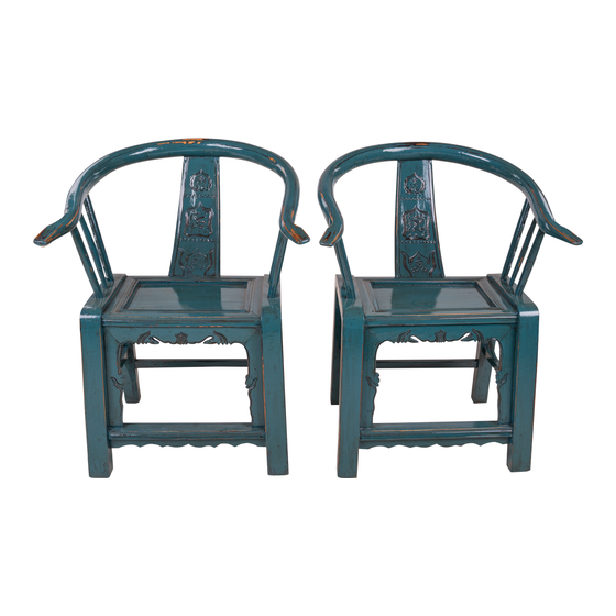 Chair lacquer turquoise SET OF 2 70x58x95 sideview