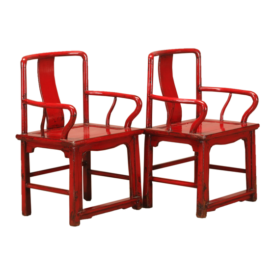 Chair lacquer red SET OF 2 60x47x102