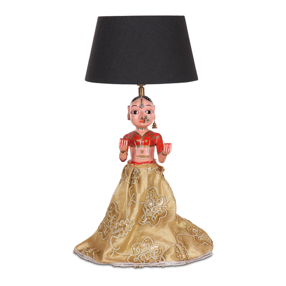 Wooden lamp base sideview