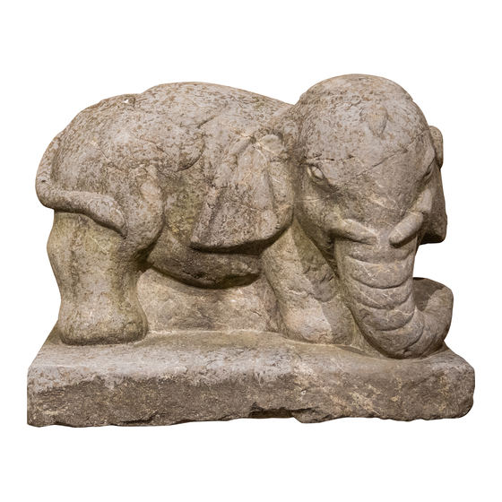 Olifant steen 96x58x72 sideview