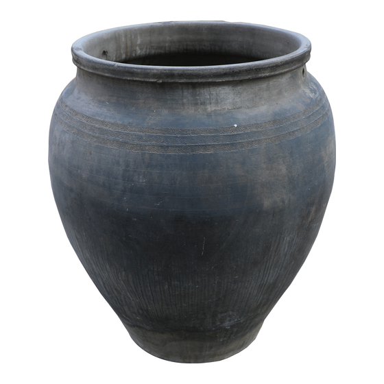 Pot fine earthenware grey 88 cm