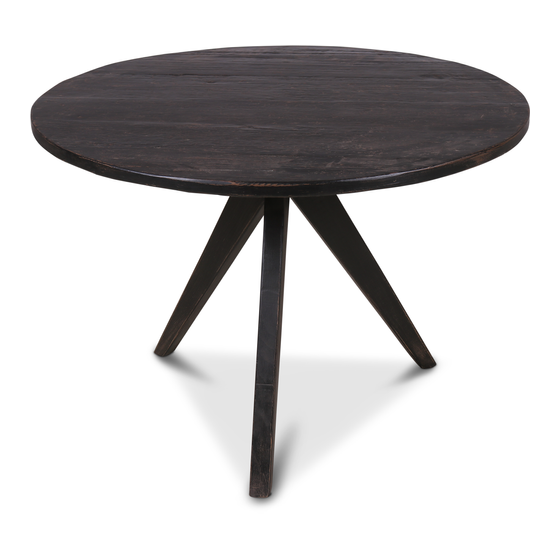 Table 110x110x77 wood black base