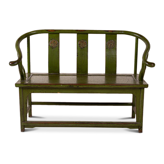 Bench 142x73x105 laquered green