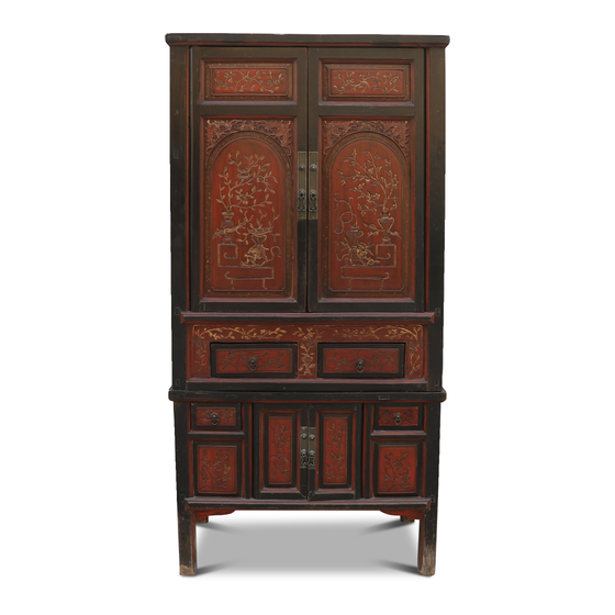 Cabinet lacquer red sideview