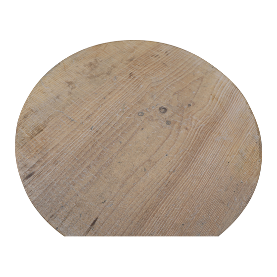 Tafeltje hout rond sideview