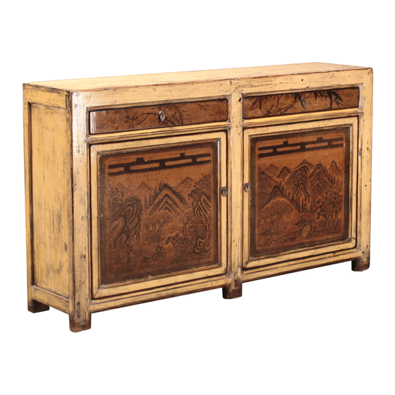 Sideboard lacquer colored 2 doors 2 drawers