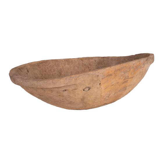 Wooden bowl sideview