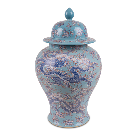 Vase porcelain blue