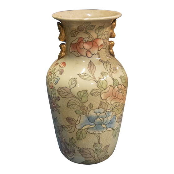 Vase porcelain multicolor