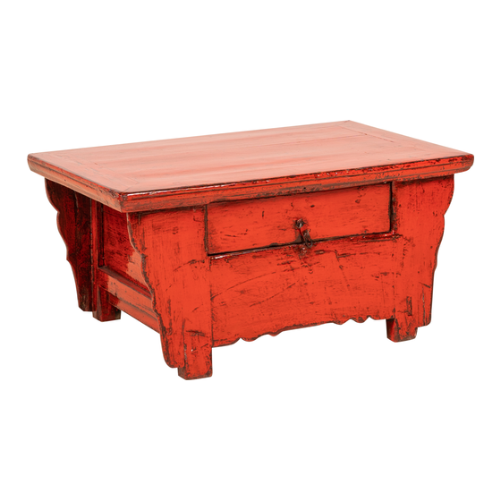 Table red lacquer 69x45x33