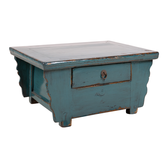 Table blue lacquer 63x47x32