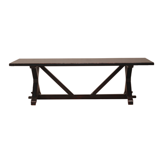 Dining table 250x100x79 dark blue sideview