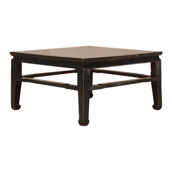 Coffee table lacquer blue 98x98x50