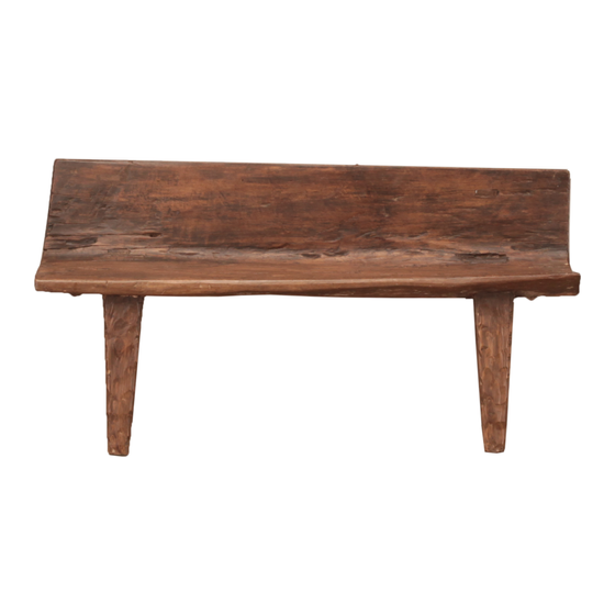 Bench wood 131x36x66 sideview