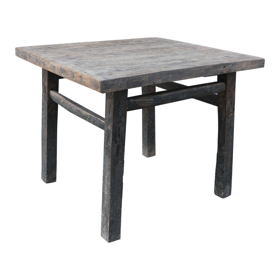 Table wood black 95x90x79