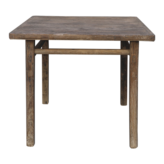 Table wood 90x88x78 sideview