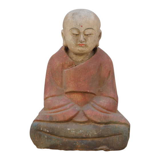 Boeddha hout rood 16x9x24 sideview