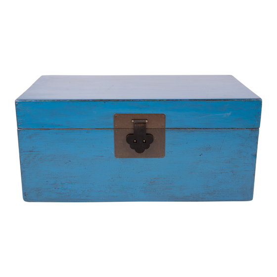 Chest lacquer blue 95x54x43 sideview