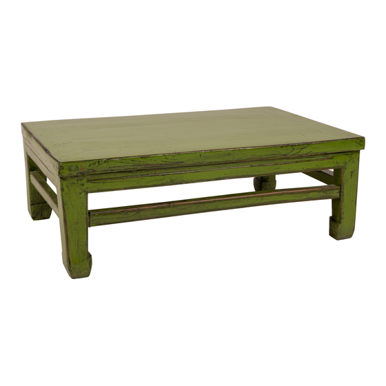 Coffee table lacquer green 77x48x28