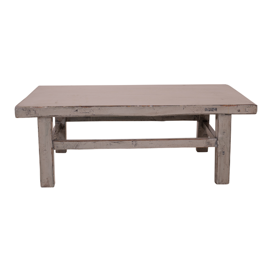 Coffee table lacquer white 90x53x32 sideview