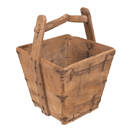 Rice basket wood 34x34x52