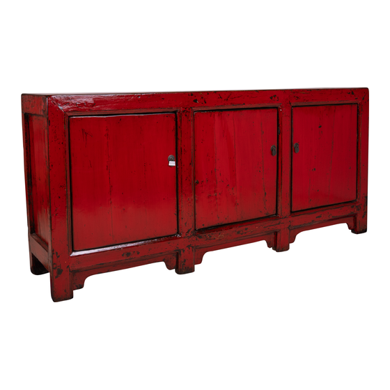 Sideboard lacquer red 3drs 210x48x98