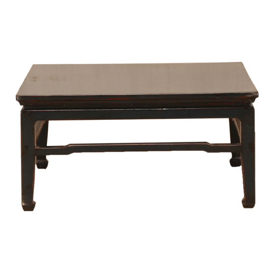 Coffee table lacquer blue 100x100x50 sideview