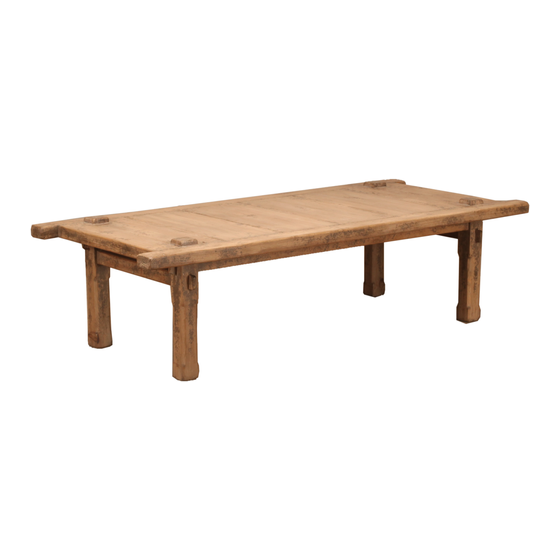 Coffee table wood natural 200x90x48