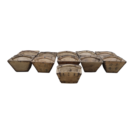 Basket rice wood 40x40x25
