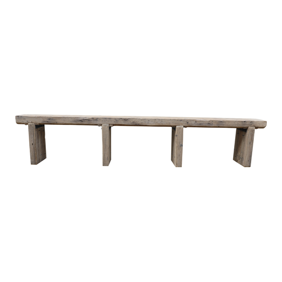 Console table wood 432x42x84 sideview
