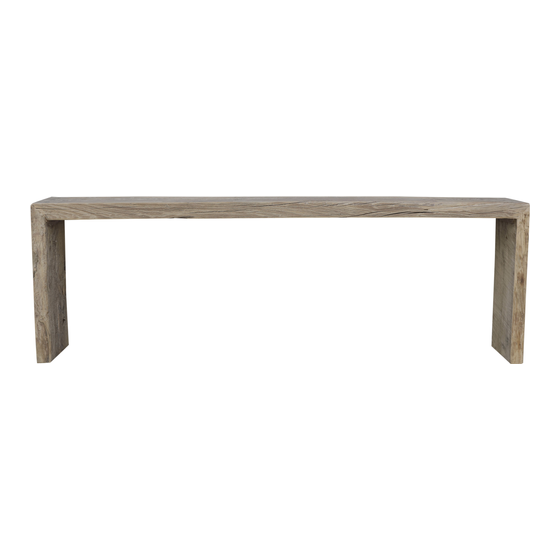 Console table wood 251x33x84 sideview