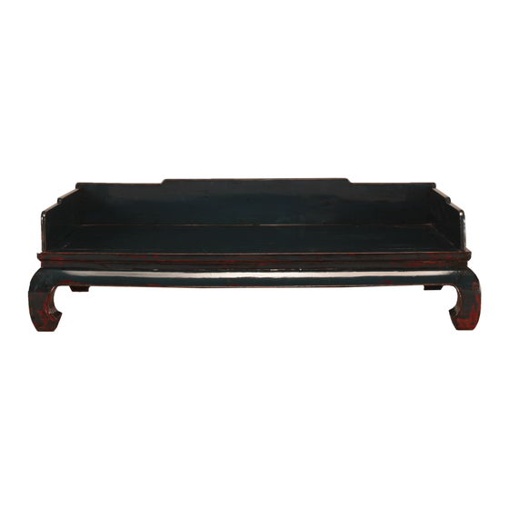 Bed lacquer black 212x103x60 sideview