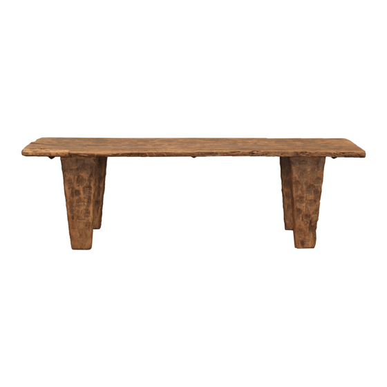 Coffee table wood 163x66x48 sideview