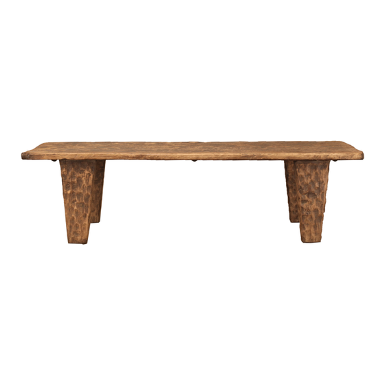 Coffee table wood 168x70x47 sideview