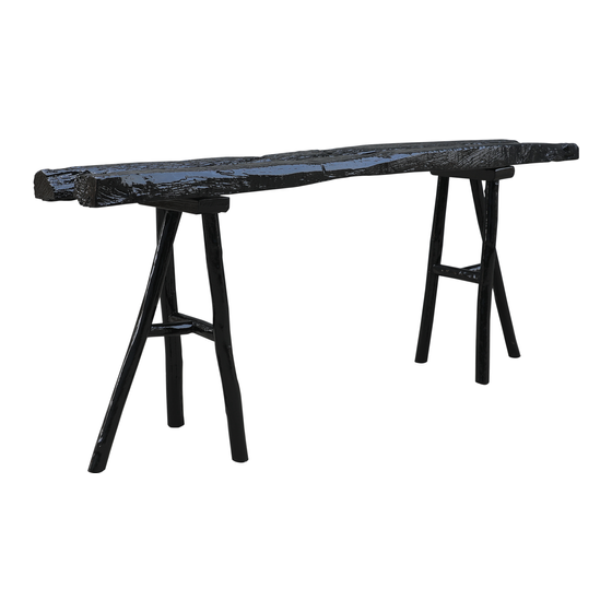 Console table lacquer black