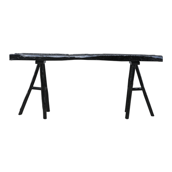Console table lacquer black sideview