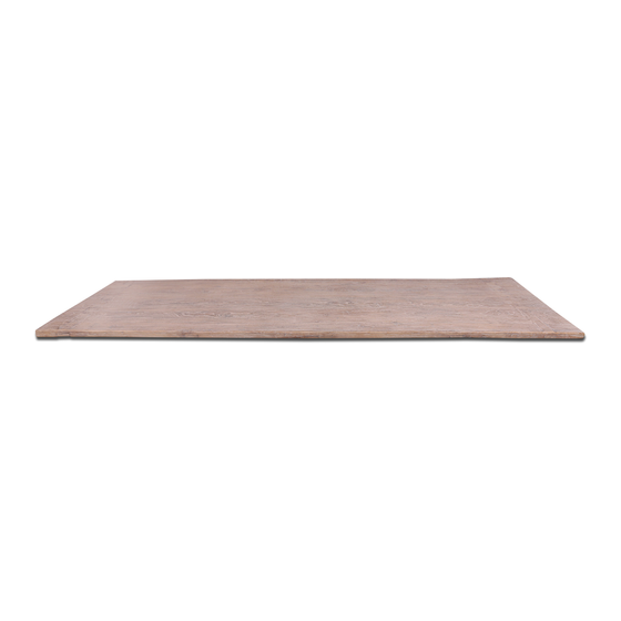 Table top Elm 260x98x4 variable 251-269cm sideview